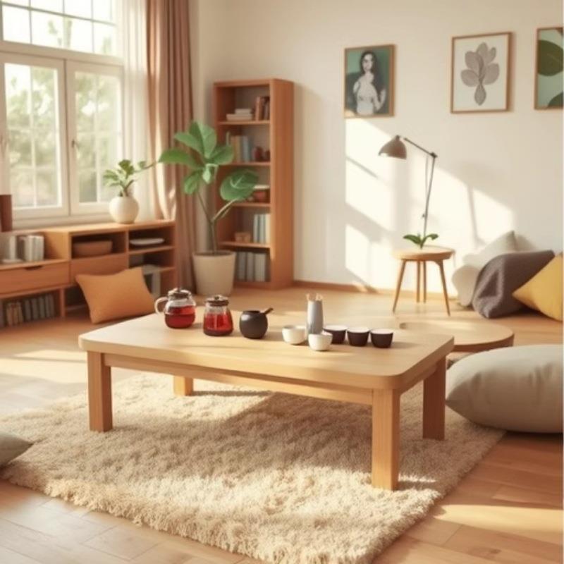 飘窗小桌子电脑矮桌炕桌家用非实木榻榻米茶几折叠桌床上学习书桌