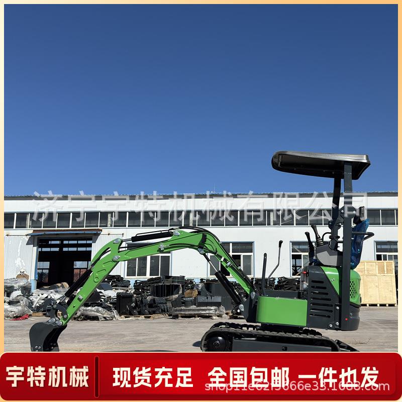 小挖机果园山地农用小型挖掘机市政工程开荒胶轮抓草机