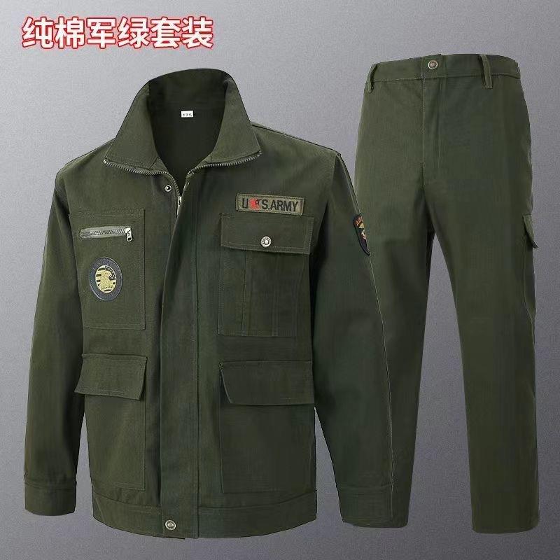 春秋厚款工作服套装男耐磨耐脏劳保服全棉防烫电焊服建筑工地工装