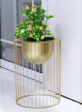 花简架客厅落地式置物架阳台盆约现代花架铁艺绿萝植20240110物摆