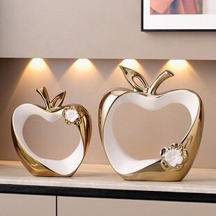 酒柜摆件客厅2026新款入宅大吉客厅寓意好的苹果玄关酒柜电视柜家