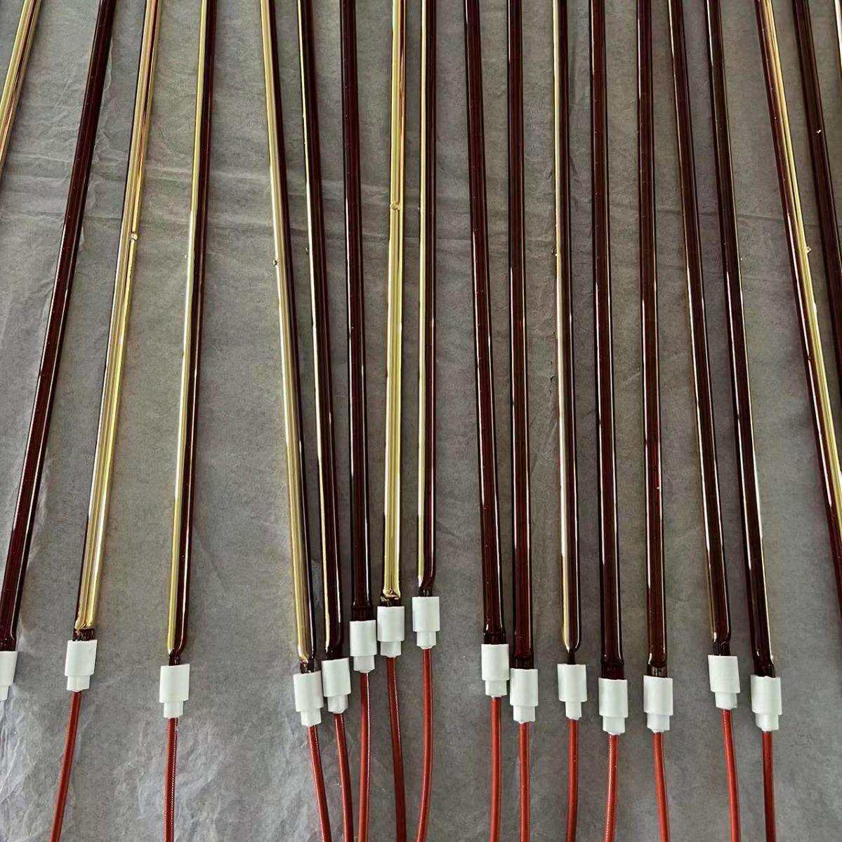 耐高温圆形瓷头红外线加热管 红宝石半镀金加热管 短波卤素加热管