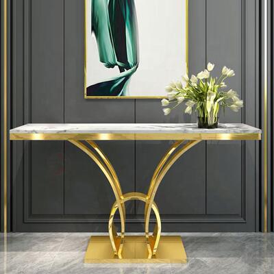 玄关台条户轻奢风BCE-8213玄关柜靠墙条几岩板案走不锈钢入玄关廊