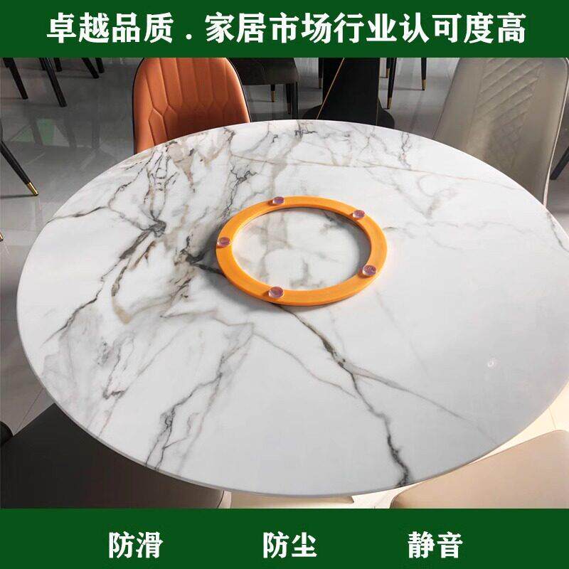 餐桌转盘底座轴承木桌大理石岩板园圆桌玻璃桌子转芯旋转家用轨道
