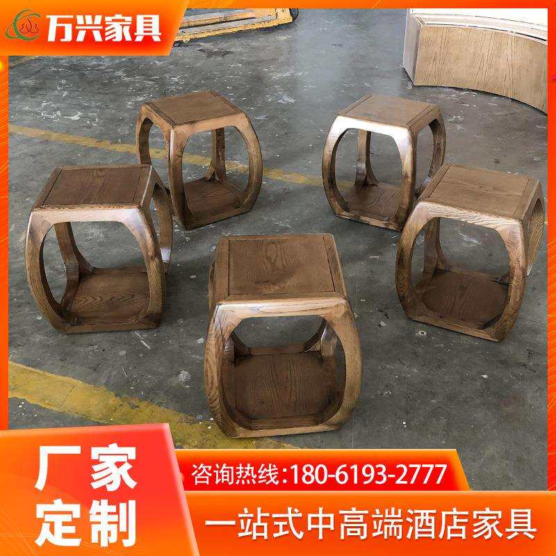 现代简约实木餐椅商用酒店餐馆火锅店新中式白蜡木座椅可定 制