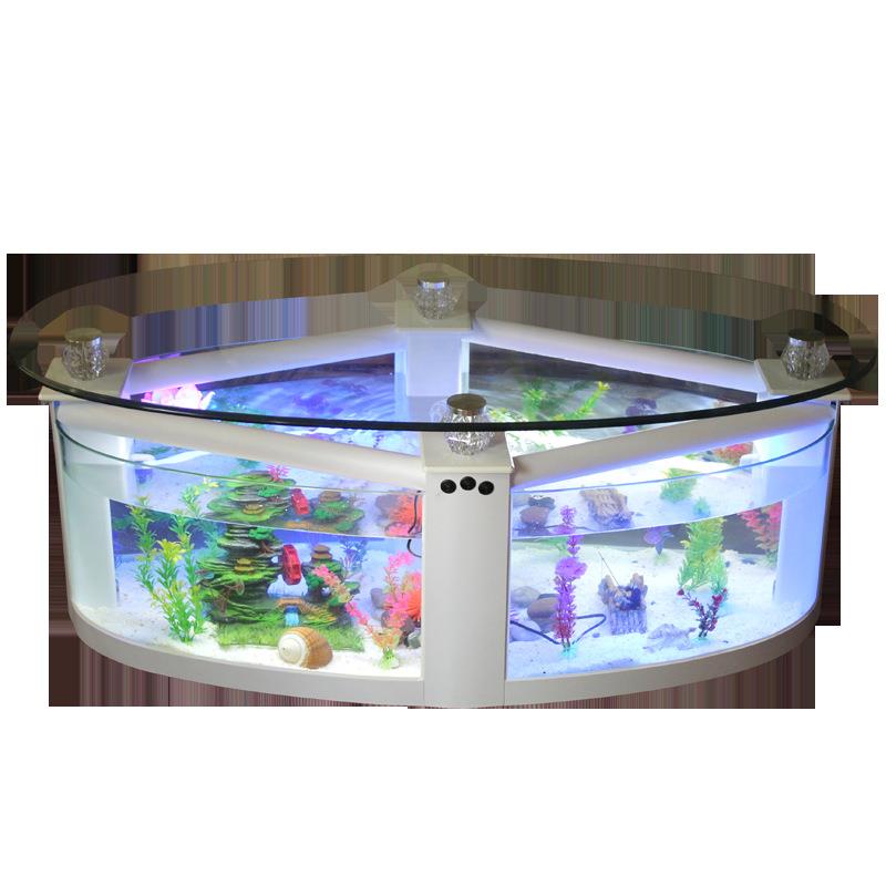 生态茶几鱼缸水族箱长方形玻璃大型中型1米1.2米创意金鱼缸