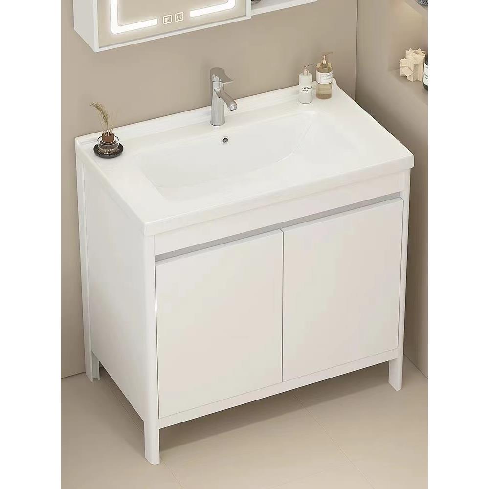 太空铝落地式浴室柜洗手盆组合卫生间一体陶瓷洗脸盆阳台洗漱台池