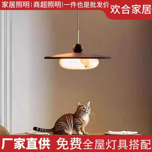 中古风餐厅吊灯双头实木主卧室胡桃木色复古可移位摇臂高级餐桌灯