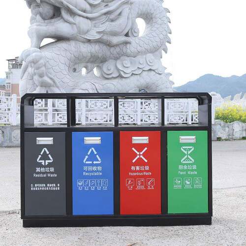 源头厂家户外果皮桶景区垃圾分类桶环卫公园不锈钢垃圾桶