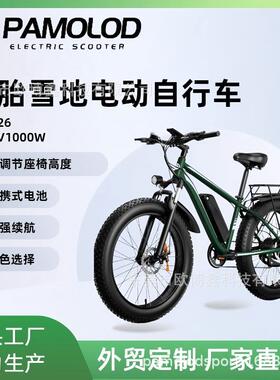 EBIKE源头工厂直销绿色自行车48V1000W电动自行车胖胎自行车