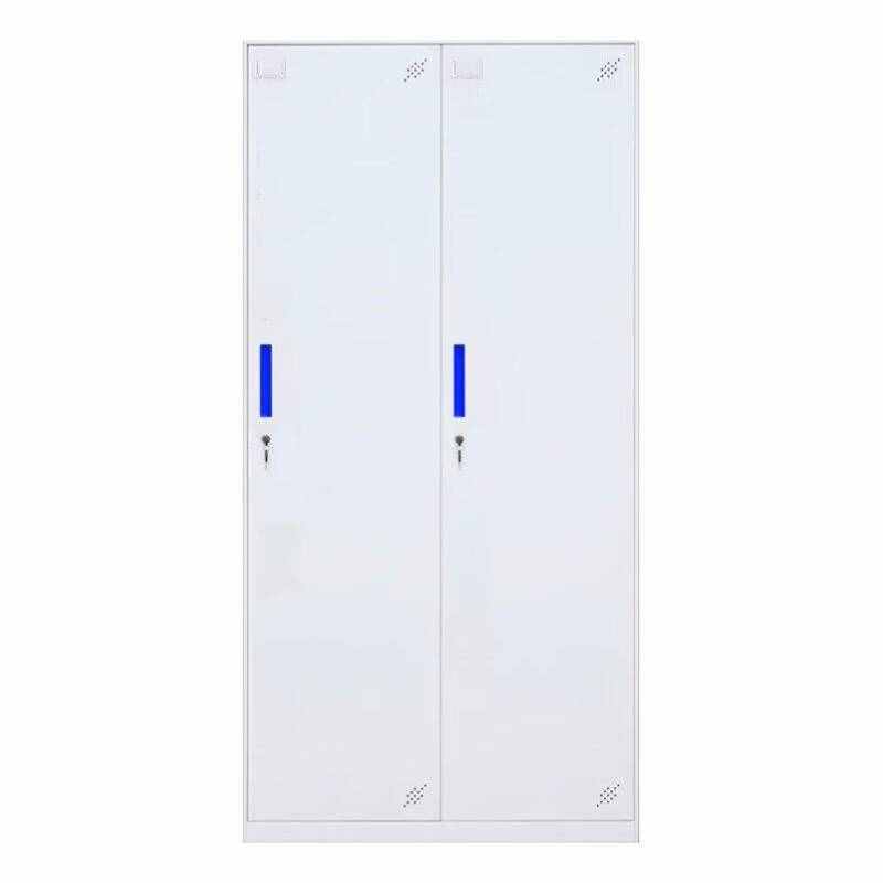 欧晟二门更衣员工储物柜铁皮柜子二门换衣办公室柜子办公室钢制文