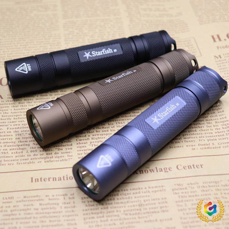 ®海星S5手电筒SST40W金属开关户外骑行远射迷你18650小直筒LED超