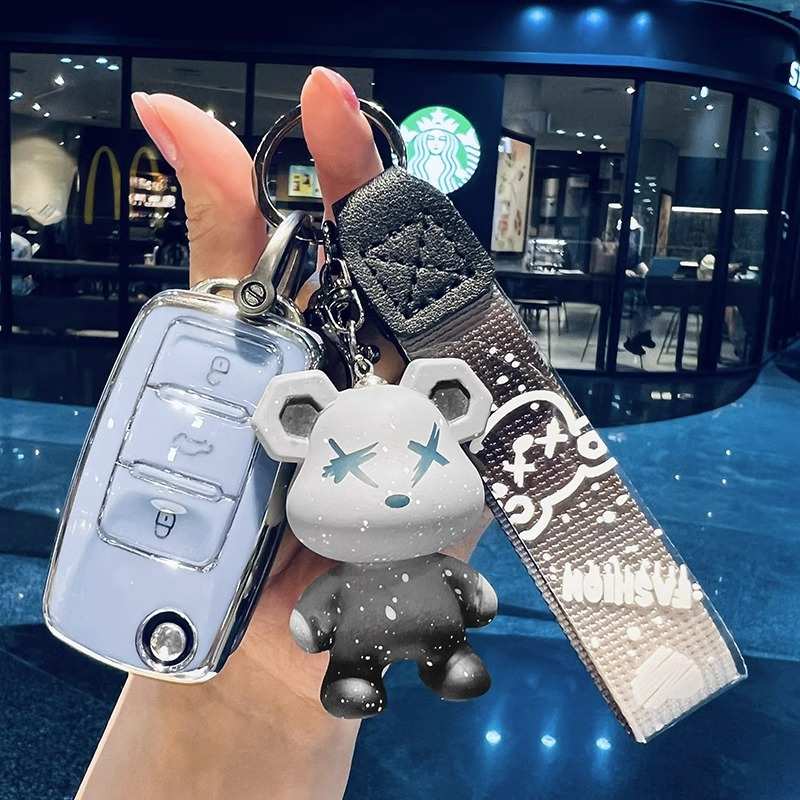 适用大众钥匙套桑塔纳朗行蔚领速腾朗逸宝来途安途观捷达车壳扣包