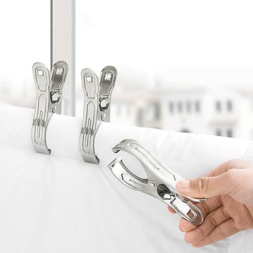 Large stainless steel clips, small clothes pegs for drying q
