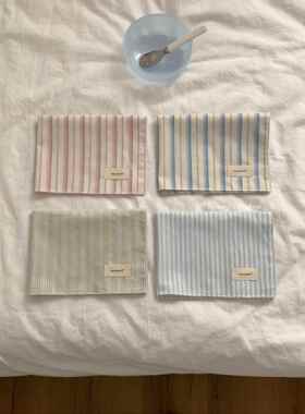 henceforth新款条纹餐巾餐垫韩系ins风餐布双层厨房盖布经典尺寸