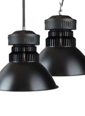 鳍片LED工矿灯厂房灯超亮150瓦黑色仓库车间灯工业照明吊灯天棚灯