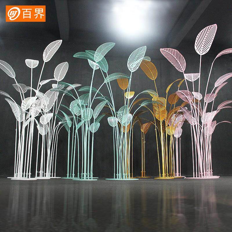仿真植物铁艺芭蕉叶商场美陈橱窗装饰婚礼布置摆件景区主题道具