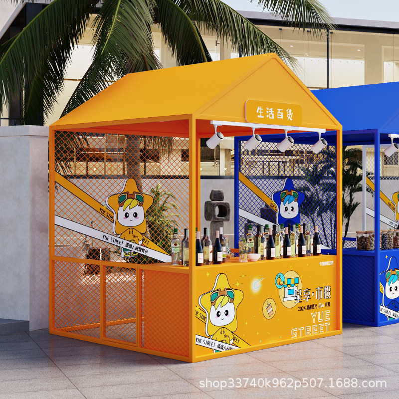 夜市摊位架可移动摆摊花车商业街集市活动架商场促销台商业展示架