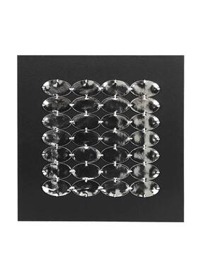 轻奢中式银纹现代样板间展示柜陈列搭配装饰艺术皮革贴片挂画装饰