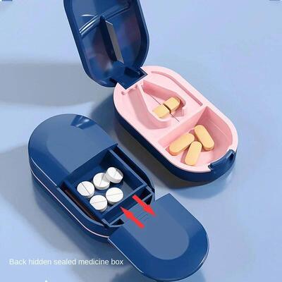 1PC Pill Cutter Box Portable Drug Box Tablet Cutter Splitter