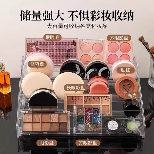 Disassemble the transparent stepped display stand, which can