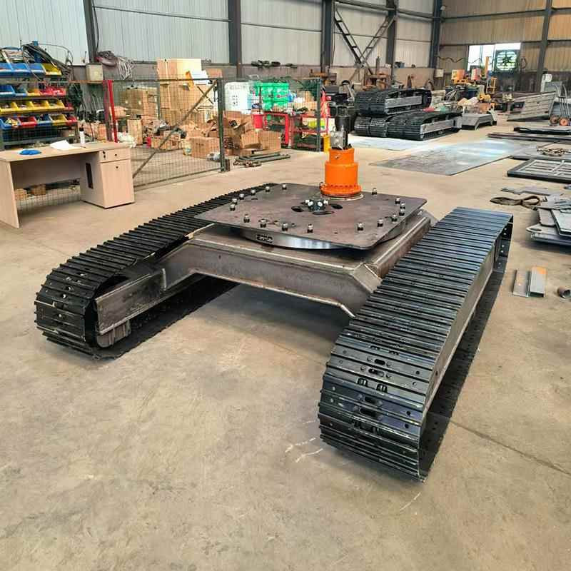钢制橡胶履带底盘总成改装 电动遥控履带底盘 矿用钢制行走底盘