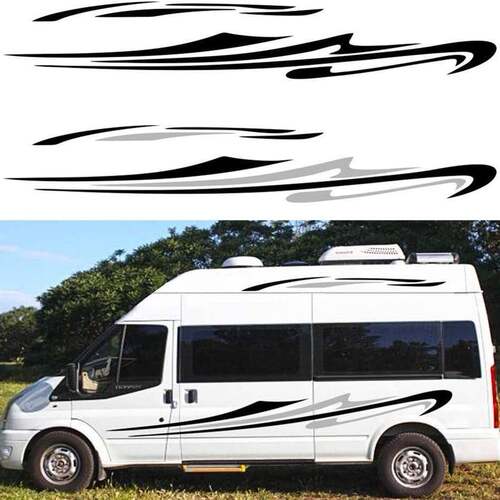 X-308汽车贴纸 SUV 越野车身贴车身彩条防水车贴拉花炫彩出游房车