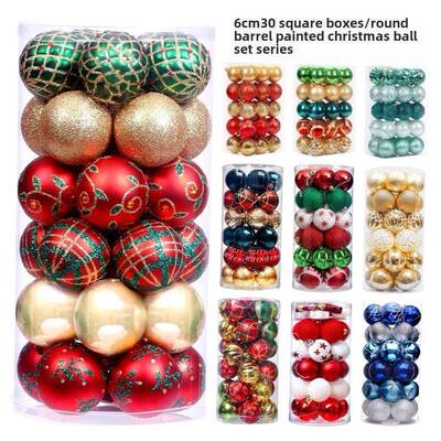 christmas decoration tree 6cmplastic ball hanging ornaments