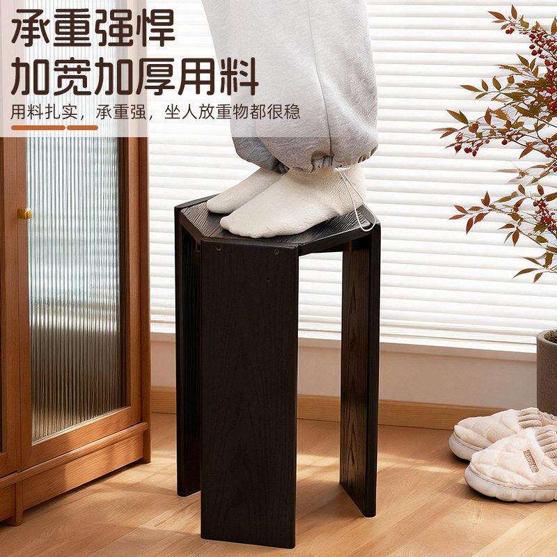 简约风楠竹休闲椅结实加厚靠背椅度可调节餐桌椅子家用网红凳子