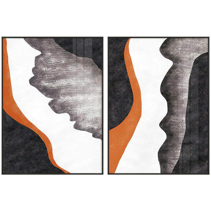 北欧客厅装饰画入户玄关走廊过道挂画现代简约竖版办公室抽象壁画