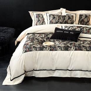 A类极简现代风全棉色织双层纱三四件套柔软亲肤透气床上用品家纺