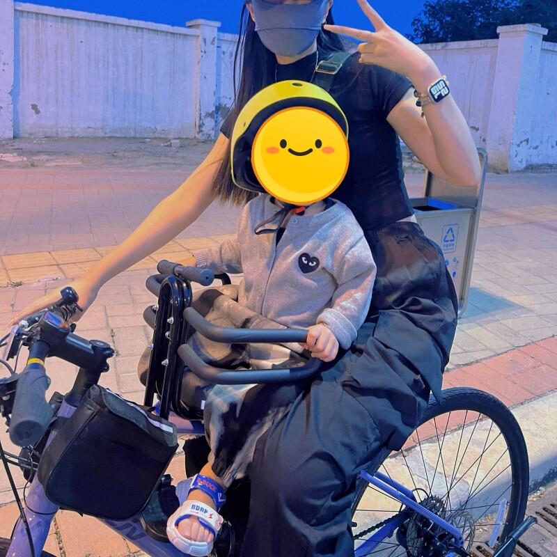 山地车儿童座椅前置折叠单车自行车宝宝安全小孩坐椅脚踏变速车凳