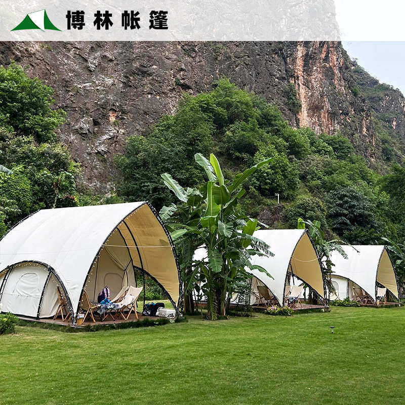 度假村海滩帆船酒店帐篷 户外营地帆船帐篷酒店 景区展览帐篷厂家