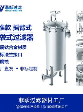 菲跃工业级滤袋式过滤器金属钛合金材质耐腐蚀性强精度过滤器