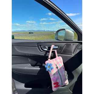 T石agi钻. 漂浮鼓鼓花园爱心607i纸巾袋纸巾车载挂袋小清新收