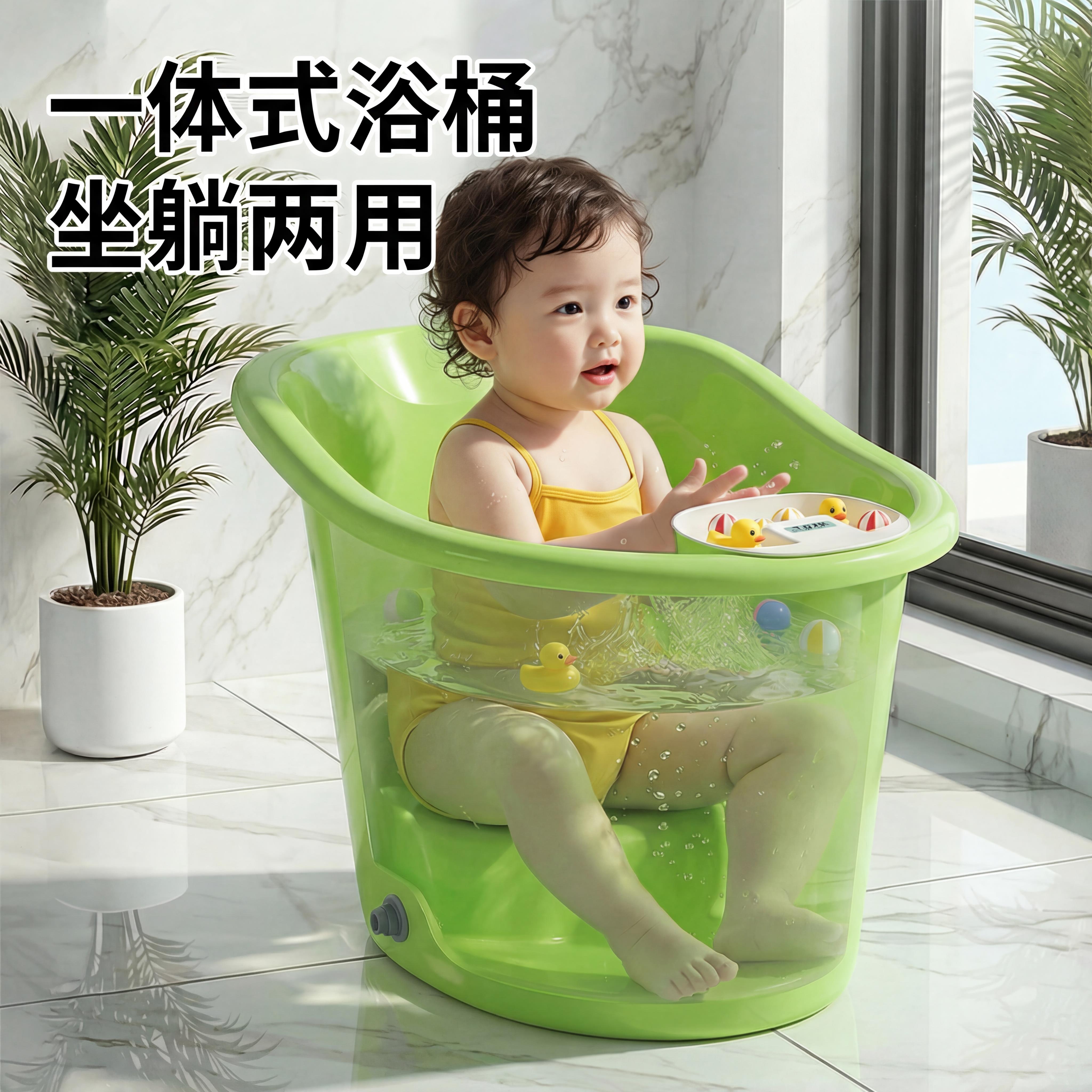 儿童泡澡桶保温家用洗澡桶宝宝大号浴桶婴儿澡盆游泳桶小孩沐浴桶