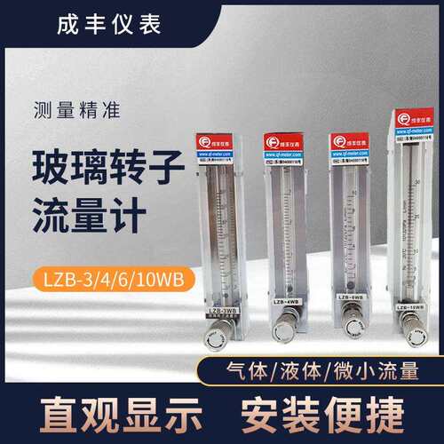 常州成丰玻璃转子流量计LZB-3WB/LZB-3WBF气体液体防腐浮子流量计
