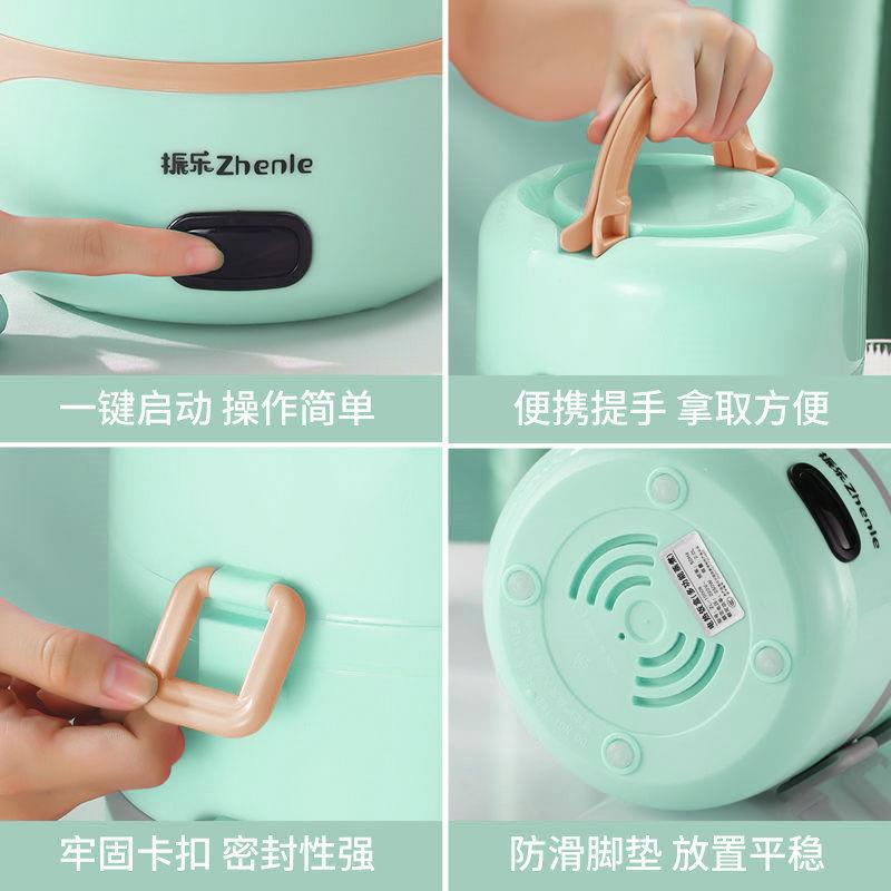 不锈钢2三层电热饭盒保温可插电加热自热便当盒蒸煮带饭桶上班族