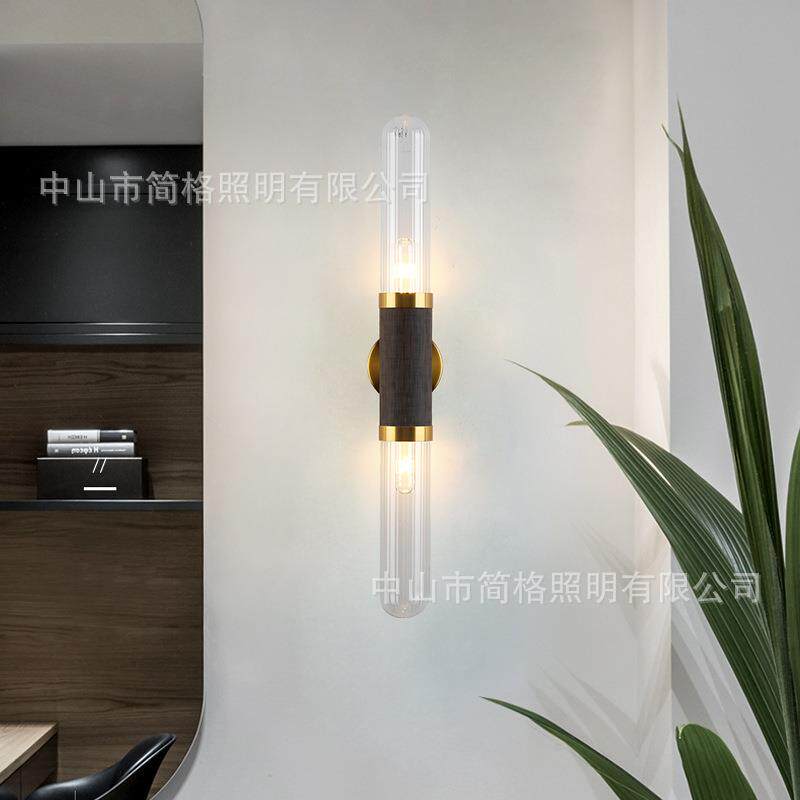 艺术皮革壁灯床头灯创意别墅上下打光墙灯连锁酒店轻奢客房墙壁灯