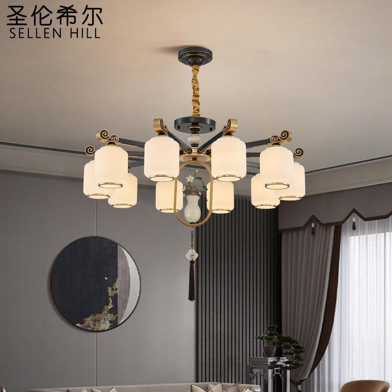 新中式吊灯现代简约大气客厅led家用餐厅卧室中国风个性创意灯具