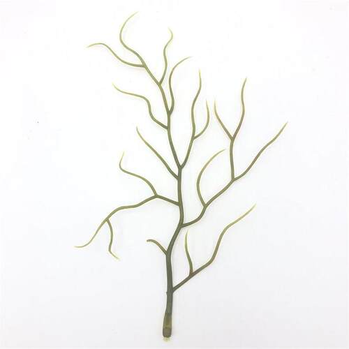 19厘米塑料枯枝水草配件仿真植物手捧花餐盘摆饰相框假山水族配件
