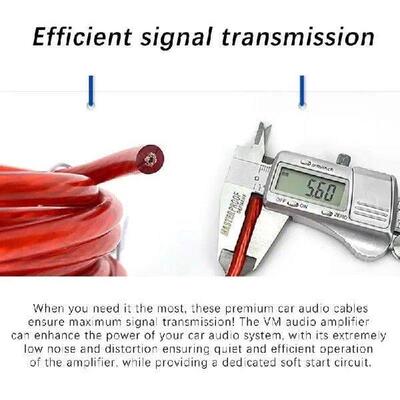 Car Power Amplifier Audio Cables 1500W Speaker Woofer