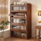 楠竹书柜家用书房多层落地置物架非实木靠墙带门防尘简易学生书架