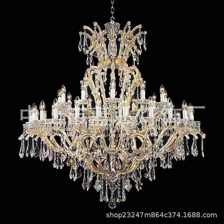 客厅灯简约现代大气水晶吊灯别墅酒店欧式大厅楼梯餐厅led灯