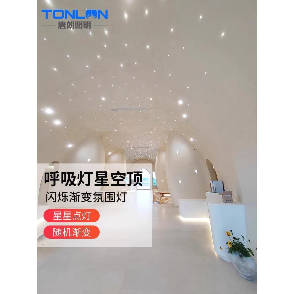 呼吸灯满天星小射灯星空顶流星闪烁渐层客厅走廊气氛灯七彩星星灯