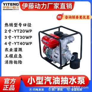 伊藤动力YT30WP小型便携式 家用汽油抽水泵户外应急抽水一体机3寸