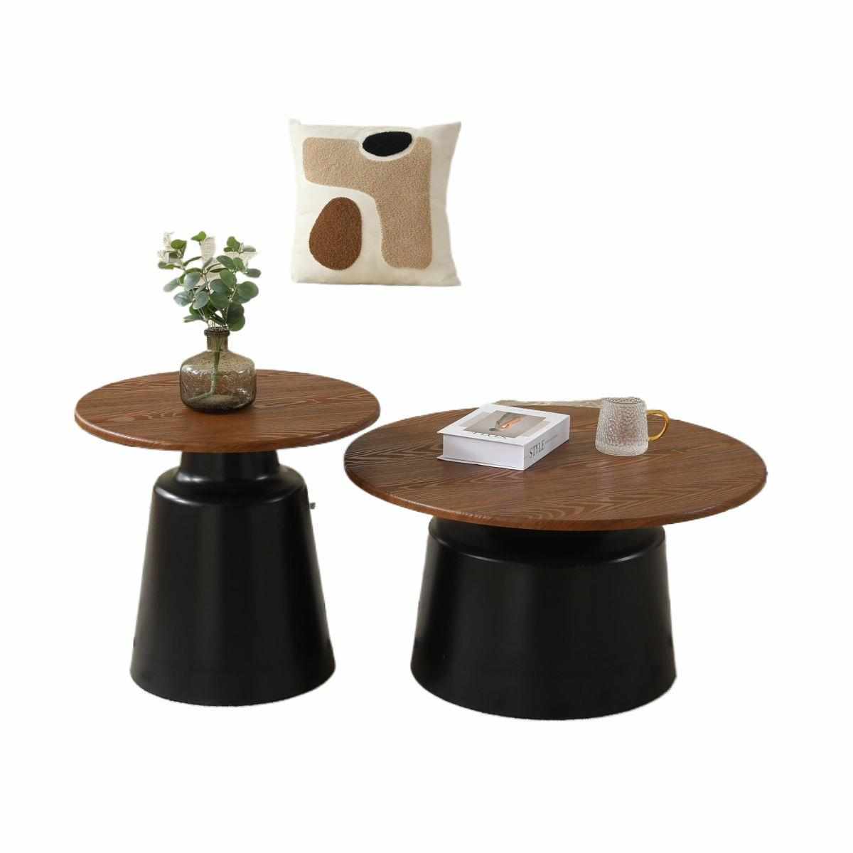 北欧奶油风茶几客厅家用公寓小户型简约民宿茶几马提尼圆形小茶几