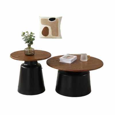 北欧奶油风茶几客厅家用公寓小户型简约民宿茶几马提尼圆形小茶几