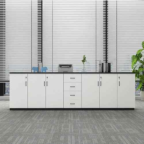 A10办公室文件柜矮储物木柜柜子质文件柜00带锁资L料柜档案柜收纳