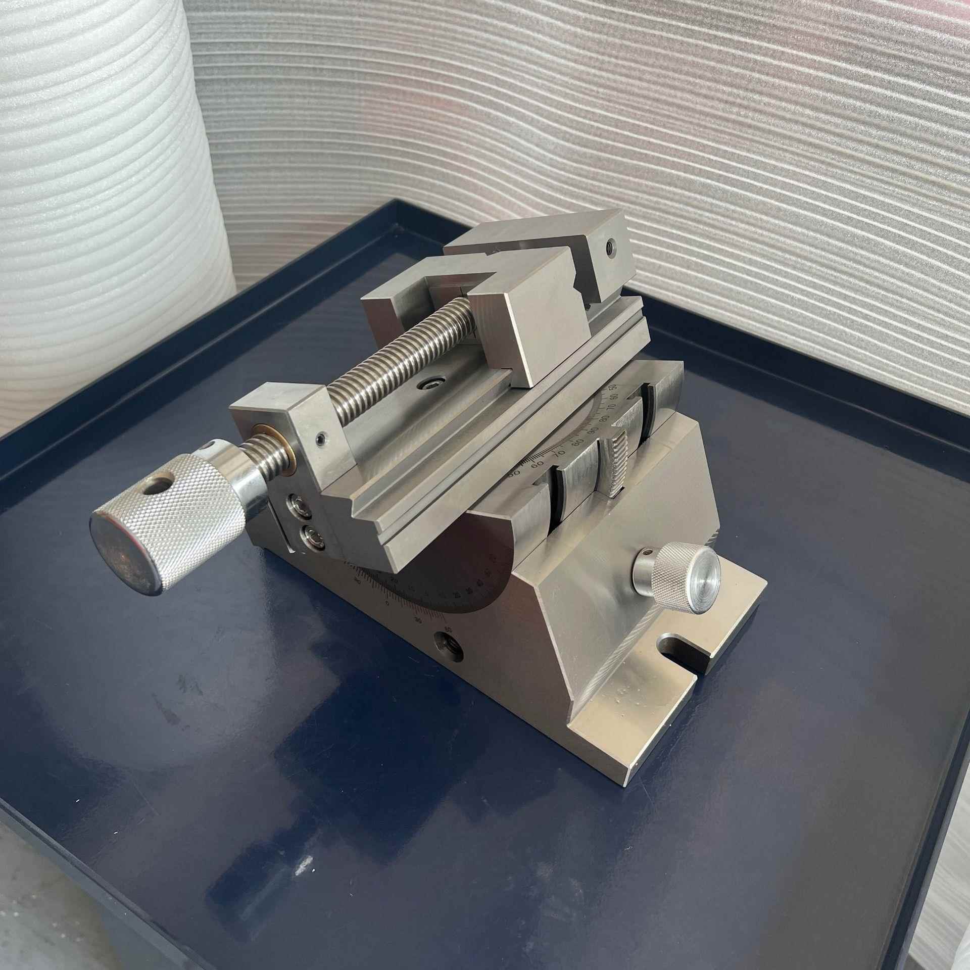 万向精0121密虎钳床磨旋转斜度士批2寸3寸4可寸可倾斜角度台钳平